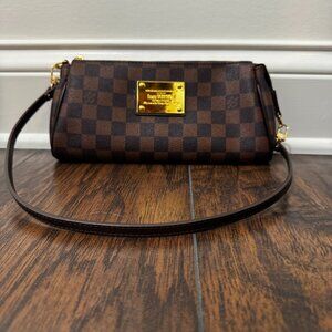 LV Brown Check Pochette Damier Shoulder Bag